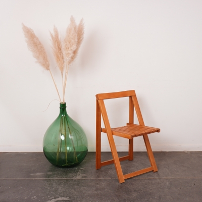 Chaise pliante Trieste en hêtre vintage par Aldo Jacober pour Bazzani
