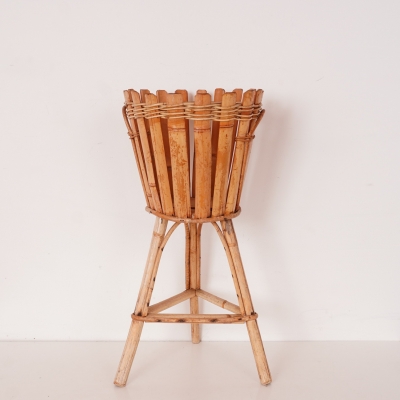 Porte plante bambou tripode vintage