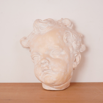 Tête d'angelot en plâtre