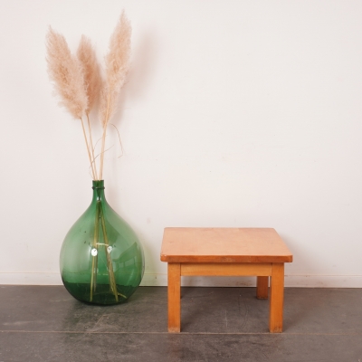 Table bout de canapé en bois vernis vintage