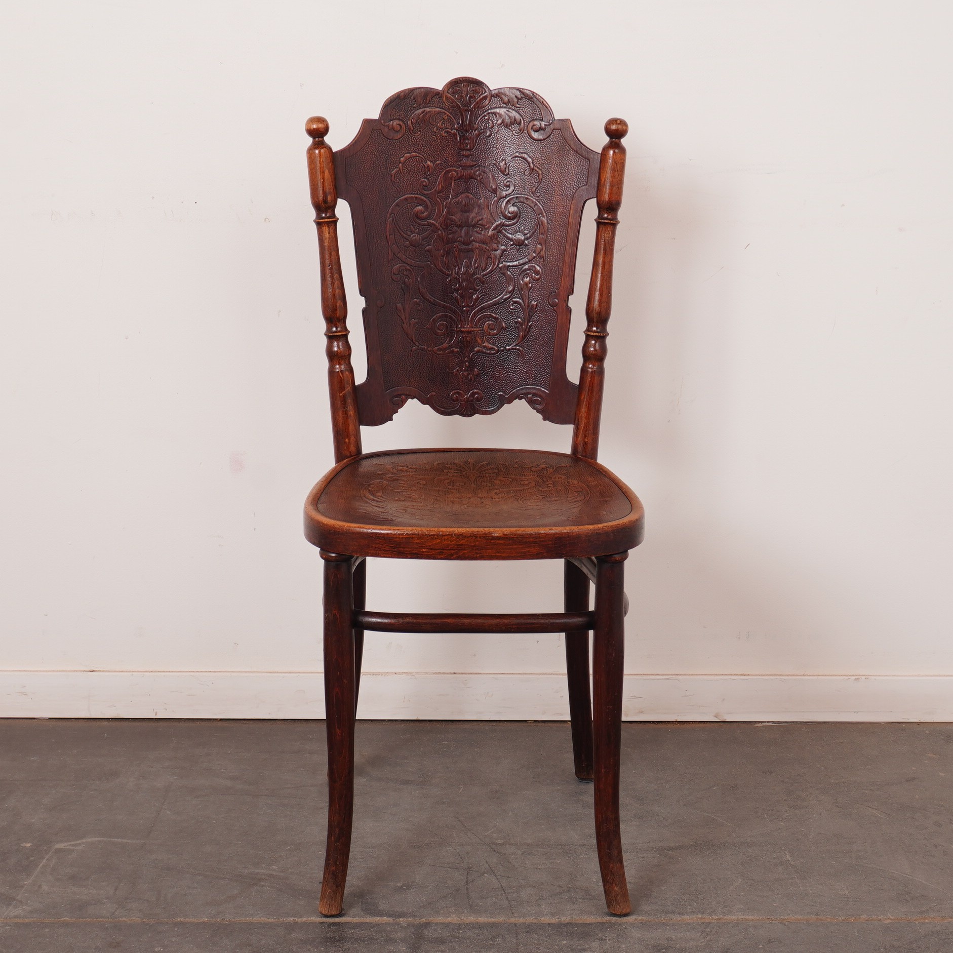 BOÎTE À CIGARES en bois et cuir gaufré, vintage EUR 30,00 - FR