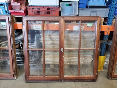 Châssis en bois double ouvrant