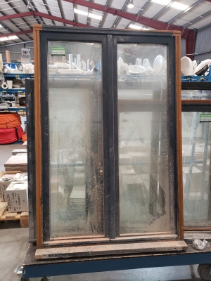 Châssis en bois double ouvrant