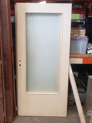 Porte blanche vitrée