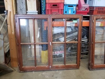 Châssis en bois double ouvrant