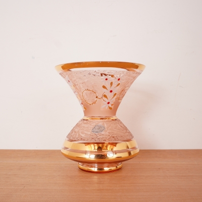 Vase BOOM en verre rosé dépoli