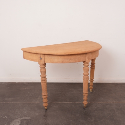 Console demi lune bois aérogommé