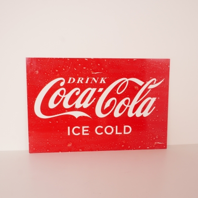 Affiche publicitaire COCA-COLA en plastique