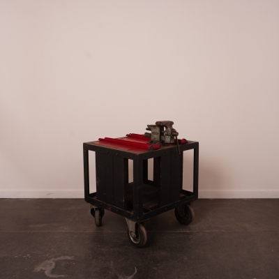 Meuble de métier industriel/ établi sur roulettes