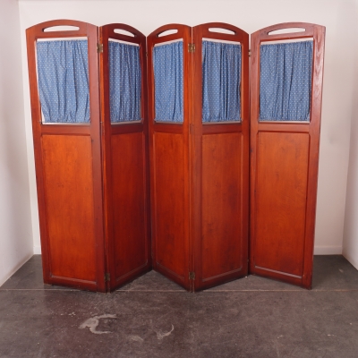 Paravent en bois/tissu vintage