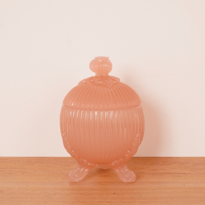 Bonbonnière verre coloré vintage