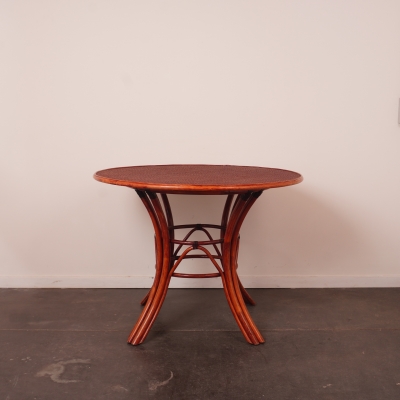 Table ronde bambou vintage