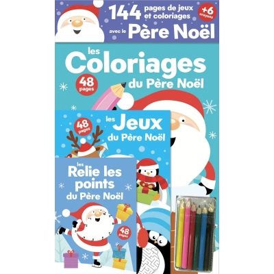 Pochette 3 Activités Noël + 6 crayons