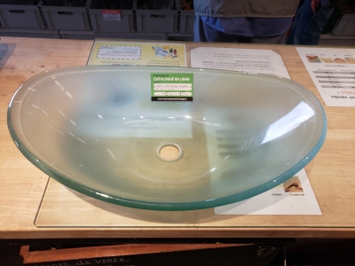 Vasque en verre dépolie