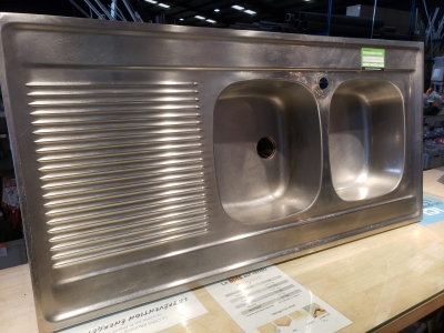 Double évier en inox