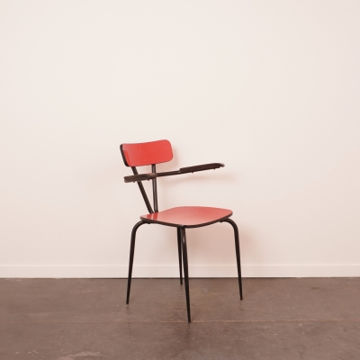 Chaise formica rouge vintage