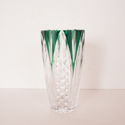 Vase Val Saint Lambert en cristal doublé
