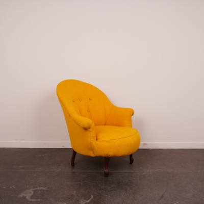 Fauteuil crapaud tissu