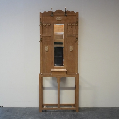 Vestiaire de hall d'entrée en bois aérogommé