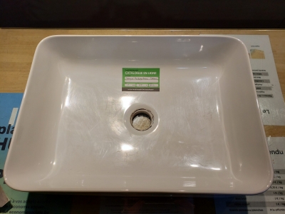 Vasque rectengulaire blanche
