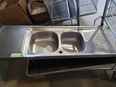 Double évier en inox