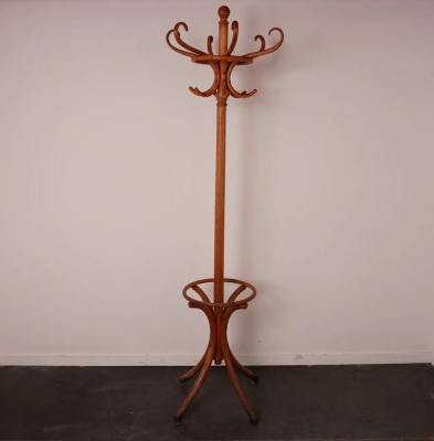 Porte manteaux sur pied bois courbé vintage