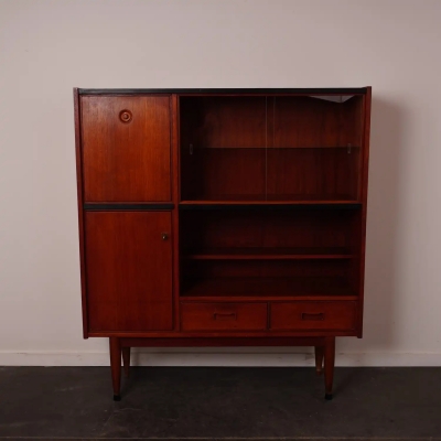 Buffet haut en teck de style scandinave années 60