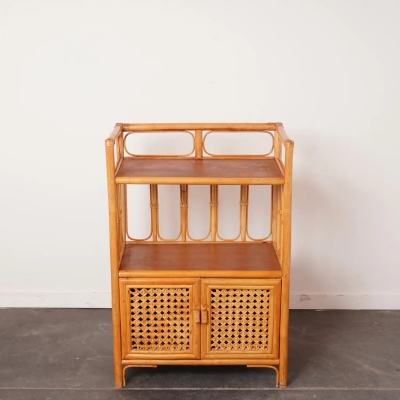 Meuble bas bambou vintage