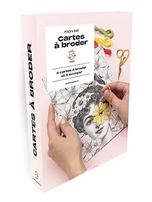 Mon kit cartes à broder - 4 Cartes à broder et à envoyer