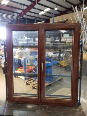 Châssis en bois double ouvrant