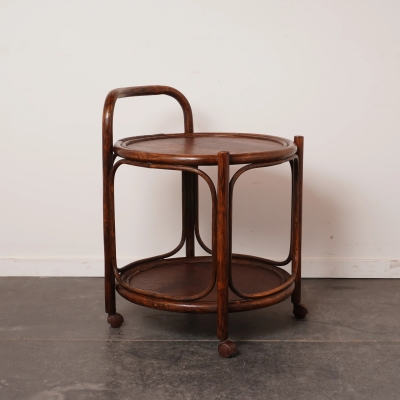 Desserte à roulettes en bambou vintage