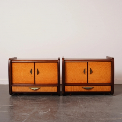 Paire tables de nuit vintage