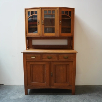 Meuble/vitrine 2 corps en chêne