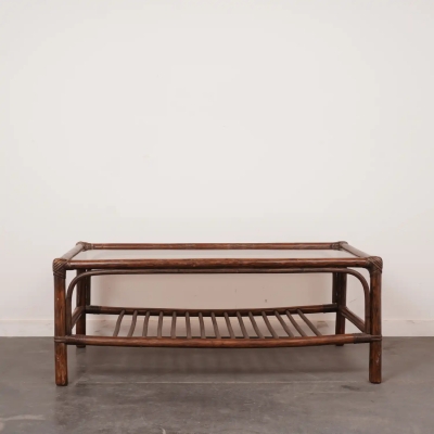 Table basse bambou vintage