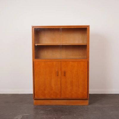 Meuble vitrine en bois vintage