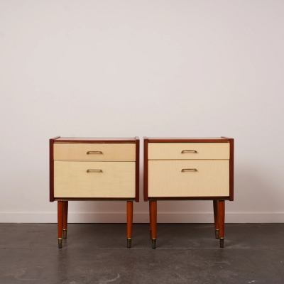 Paire tables de nuit vintage