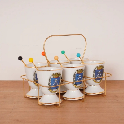 Panier en métal  de 6 mazagrands  