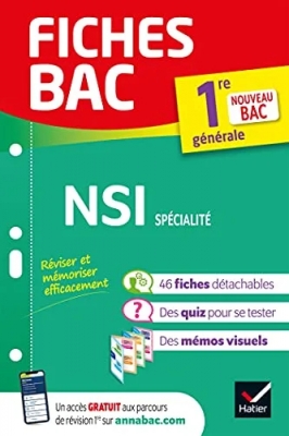 Fiches bac - NSI 1re générale (spécialité) Tout le programme en fiches de révision détachables