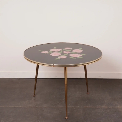 Table basse ronde vintage