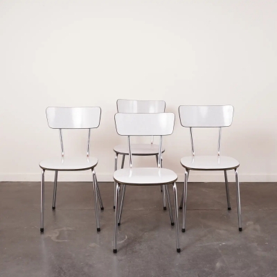 Série de 4 chaises formica vintage