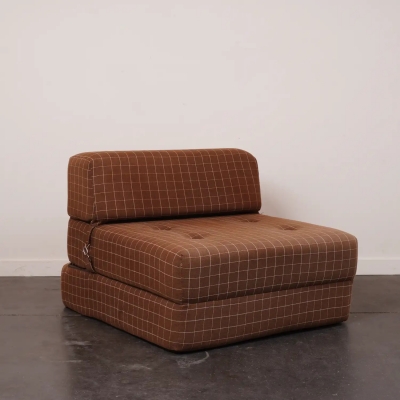 Fauteuil convertible en tissu vintage