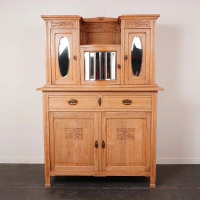 Buffet deux-corps en chêne massif de style Art Déco