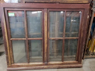 Châssis en bois double ouvrant