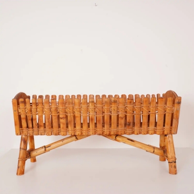 Jardinière en bambou vintage&nbsp;années 60