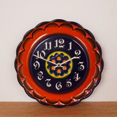 Horloge murale en céramique vintage à réviser