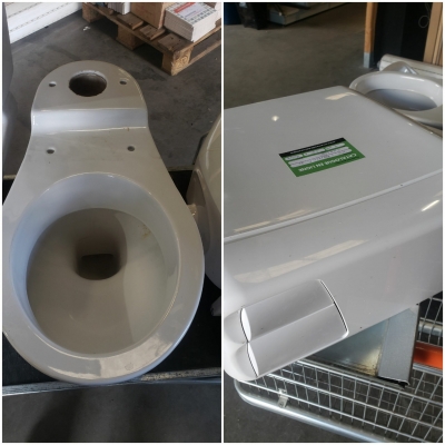 WC avec réservoir sortie horizontale