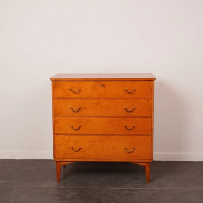 Commode en bois 4 tiroirs vintage