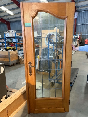 Porte vitrée en bois