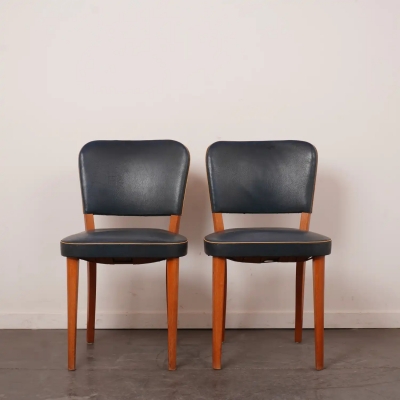 Paire de chaises simili vintage