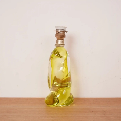 Pied de lampe en cristal Val Saint Lambert